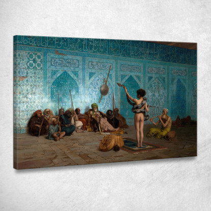 Incantatore Di Serpenti Jean-Léon Gérôme jlg120 quadro stampato su tela