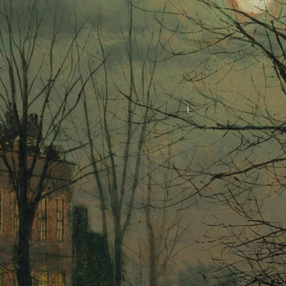 Angolo Della Vecchia Strada Claughton Vicino A Scarborough John Atkinson Grimshaw jag25 quadro stampato su tela