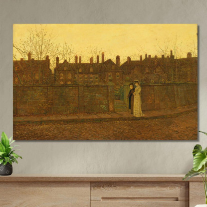 Nel Crepuscolo Dorato John Atkinson Grimshaw jag35 quadro stampato su tela