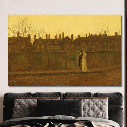 Nel Crepuscolo Dorato John Atkinson Grimshaw jag35 quadro stampato su tela