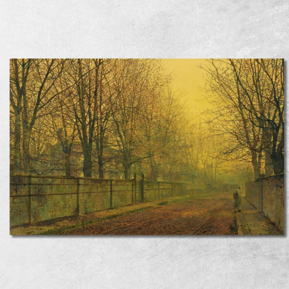 Nel Bagliore Dorato Dell'Autunno John Atkinson Grimshaw jag36 quadro stampato su tela