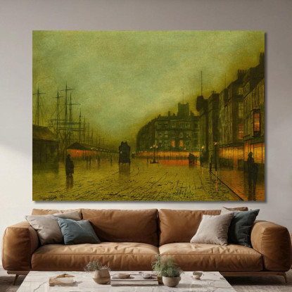 I Moli Di Liverpool John Atkinson Grimshaw jag39 quadro stampato su tela