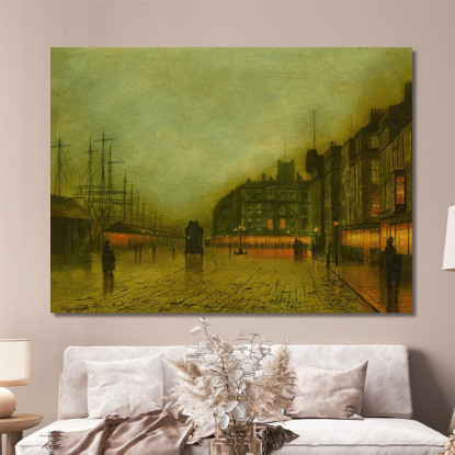 I Moli Di Liverpool John Atkinson Grimshaw jag39 quadro stampato su tela