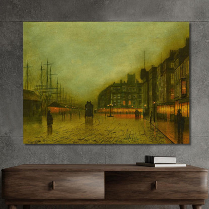 I Moli Di Liverpool John Atkinson Grimshaw jag39 quadro stampato su tela
