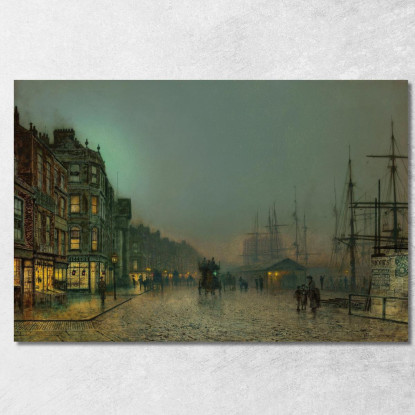 Le Luci Di Liverpool John Atkinson Grimshaw jag40 quadro stampato su tela