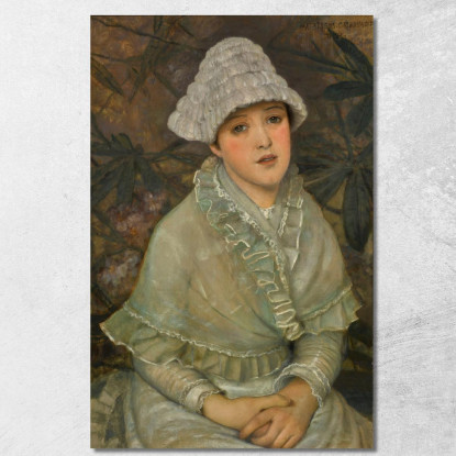 La Mia Piccola Rosa Bianca John Atkinson Grimshaw jag46 quadro stampato su tela