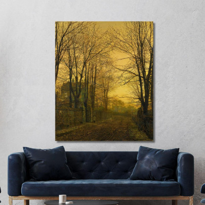 Dopo Il Bagliore Di Ottobre John Atkinson Grimshaw jag50 quadro stampato su tela