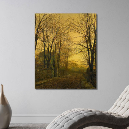 Dopo Il Bagliore Di Ottobre John Atkinson Grimshaw jag50 quadro stampato su tela