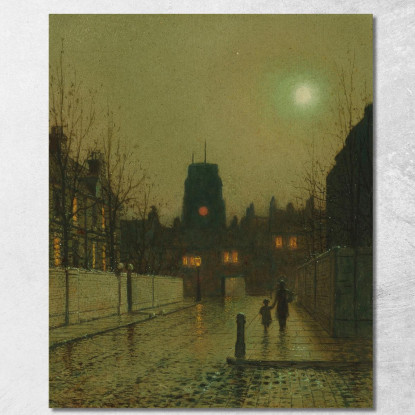 Vecchia Chelsea John Atkinson Grimshaw jag51 quadro stampato su tela