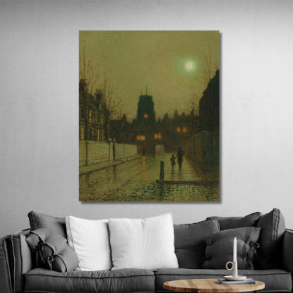 Vecchia Chelsea John Atkinson Grimshaw jag51 quadro stampato su tela