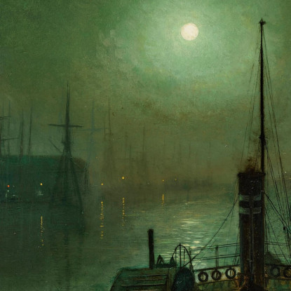 Sul Clyde Glasgow John Atkinson Grimshaw jag53 quadro stampato su tela