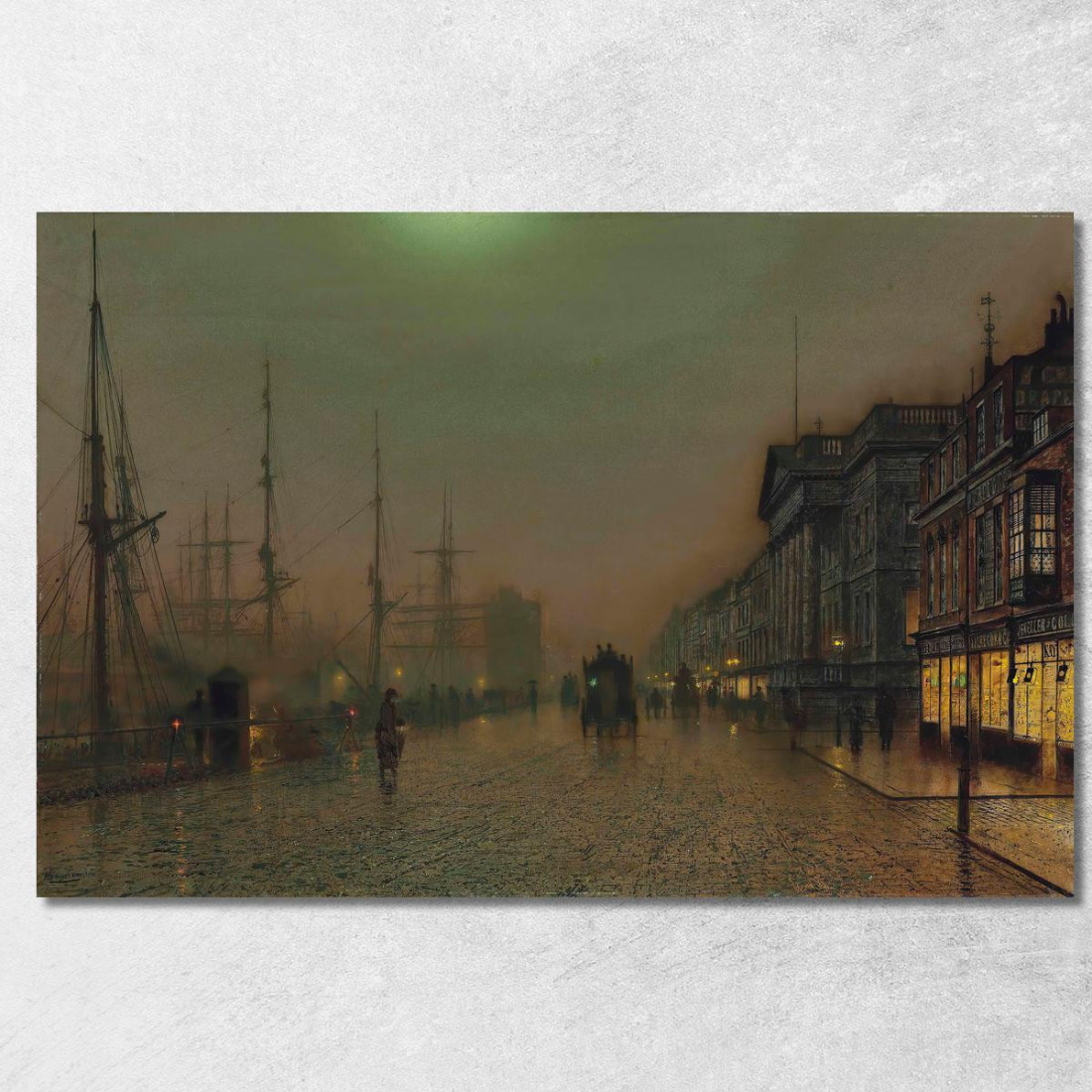 Reekie Glasgow John Atkinson Grimshaw jag55 quadro stampato su tela