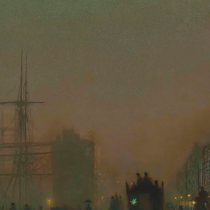 Reekie Glasgow John Atkinson Grimshaw jag55 quadro stampato su tela