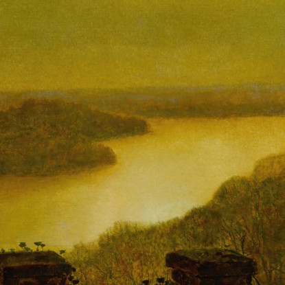 Lago Di Roundhay 2 John Atkinson Grimshaw jag56 quadro stampato su tela