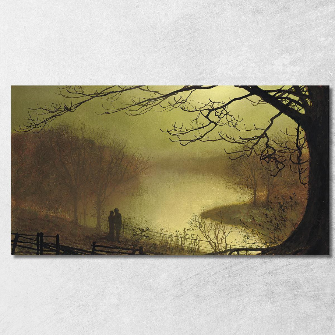 Lago Di Roundhay John Atkinson Grimshaw jag57 quadro stampato su tela