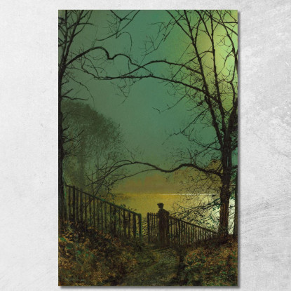 Lago Del Roundhay Park John Atkinson Grimshaw jag58 quadro stampato su tela