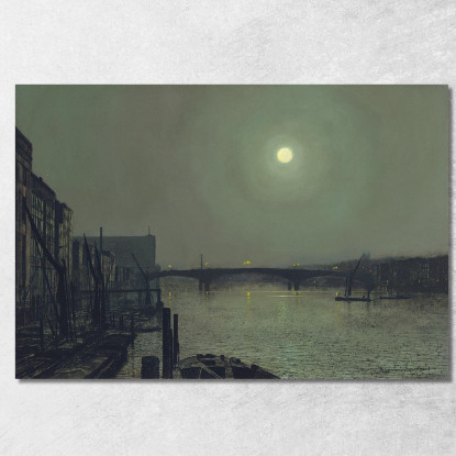 Ponte Di Southwark Da Blackfriars John Atkinson Grimshaw jag63 quadro stampato su tela