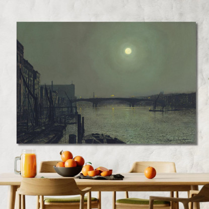 Ponte Di Southwark Da Blackfriars John Atkinson Grimshaw jag63 quadro stampato su tela