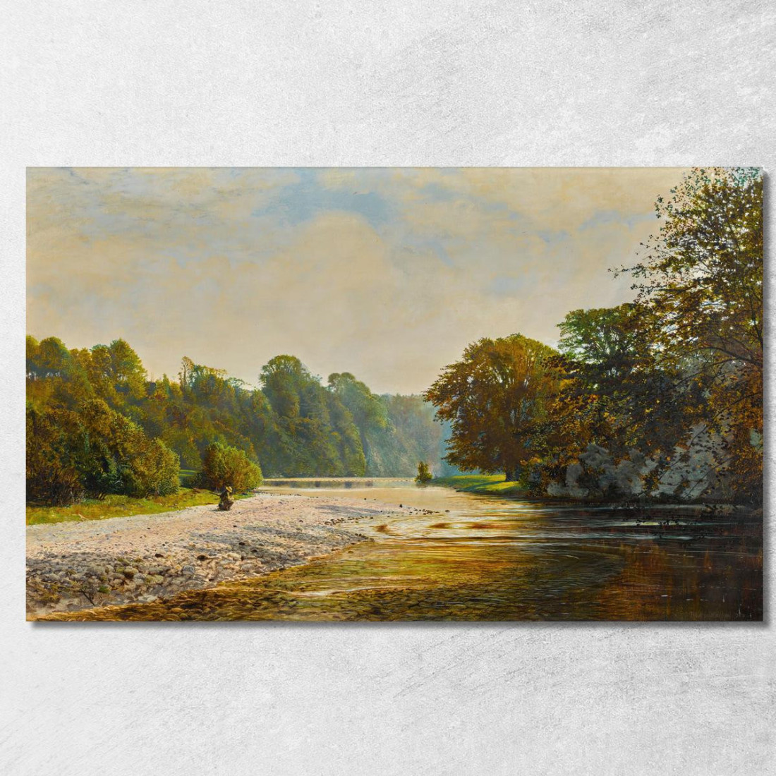 Passaggi Sul Fiume Bolton Abbey John Atkinson Grimshaw jag66 quadro stampato su tela