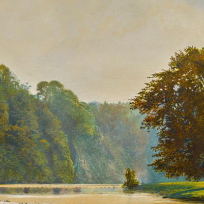 Passaggi Sul Fiume Bolton Abbey John Atkinson Grimshaw jag66 quadro stampato su tela