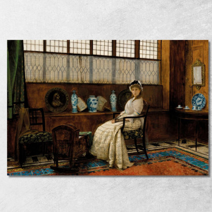 La Ninna Nanna John Atkinson Grimshaw jag69 quadro stampato su tela