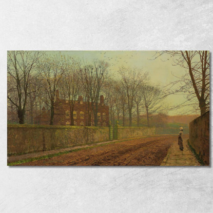 Il Boschetto Di Corvi John Atkinson Grimshaw jag73 quadro stampato su tela