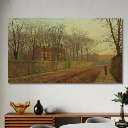 Il Boschetto Di Corvi John Atkinson Grimshaw jag73 quadro stampato su tela