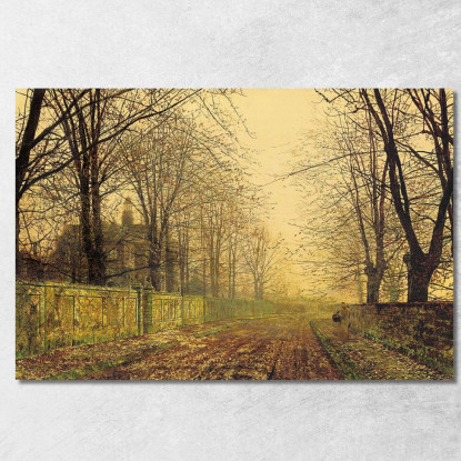 La Foglia Secca E Gialla John Atkinson Grimshaw jag74 quadro stampato su tela