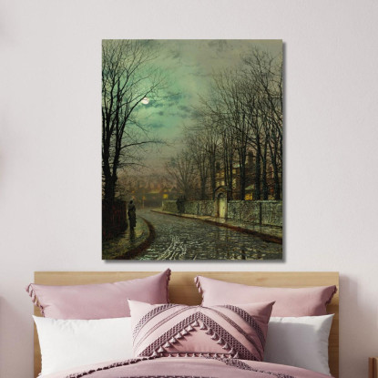 L'Incontro Segreto John Atkinson Grimshaw jag75 quadro stampato su tela