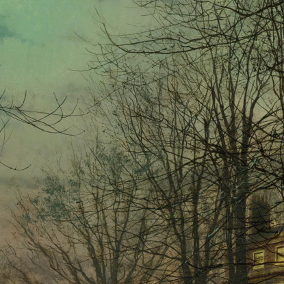 L'Incontro Segreto John Atkinson Grimshaw jag75 quadro stampato su tela