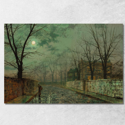 Sotto I Raggi Argentati Della Luna John Atkinson Grimshaw jag79 quadro stampato su tela