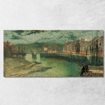 I Moli Di Whitby John Atkinson Grimshaw jag83 quadro stampato su tela
