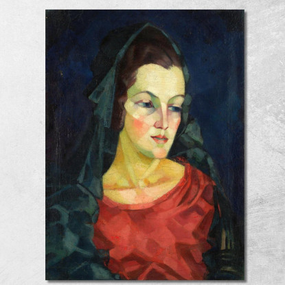 Ritratto Di Ludmilla Allik Konrad Mägi kmg15 quadro stampato su tela