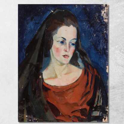 Ritratto Di Donna Konrad Mägi kmg18 quadro stampato su tela