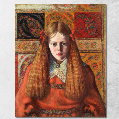 Ritratto Di Una Ragazza Norvegese Konrad Mägi kmg22 quadro stampato su tela