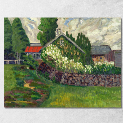 Paesaggio Rurale Konrad Mägi kmg30 quadro stampato su tela