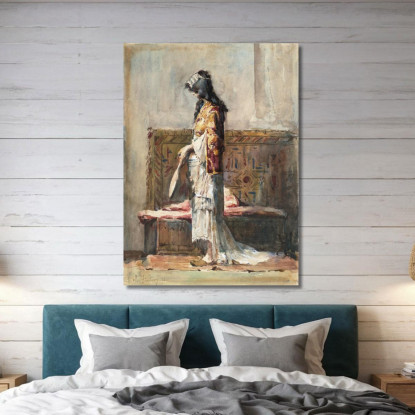 Una Donna Marocchina In Abito Tradizionale Mariano Fortuny Marsal mfm1 quadro stampato su tela