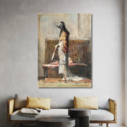 Una Donna Marocchina In Abito Tradizionale Mariano Fortuny Marsal mfm1 quadro stampato su tela