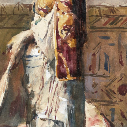 Una Donna Marocchina In Abito Tradizionale Mariano Fortuny Marsal mfm1 quadro stampato su tela