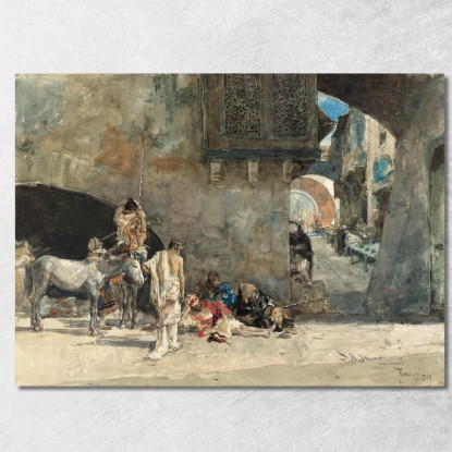 Una Strada A Tangeri Mariano Fortuny Marsal mfm2 quadro stampato su tela