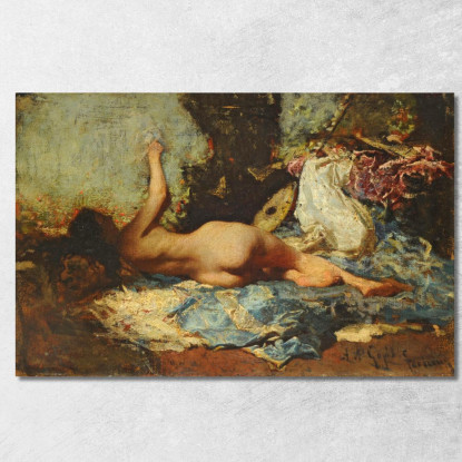 Odalisca Mariano Fortuny Marsal mfm31 quadro stampato su tela