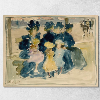Lungo Il Viale Maurice Prendergast mpr2 quadro stampato su tela