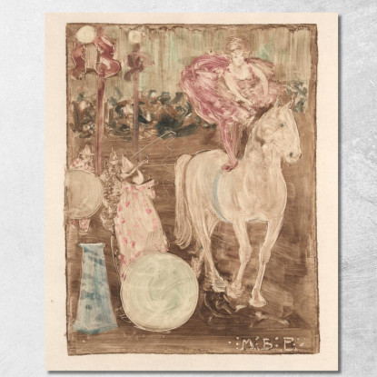 Cavaliere Senza Sella Maurice Prendergast mpr4 quadro stampato su tela