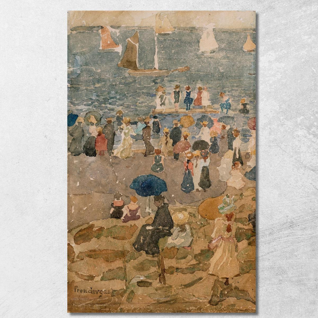 Scena Di Spiaggia North Shore Maurice Prendergast mpr6 quadro stampato su tela