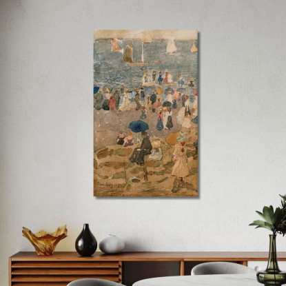 Scena Di Spiaggia North Shore Maurice Prendergast mpr6 quadro stampato su tela