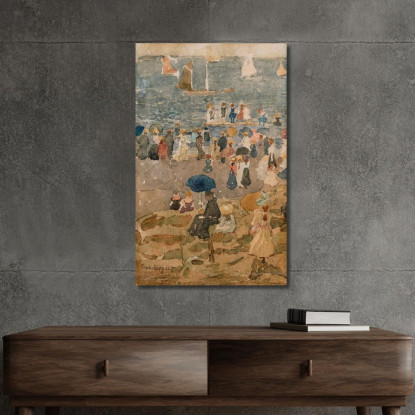 Scena Di Spiaggia North Shore Maurice Prendergast mpr6 quadro stampato su tela