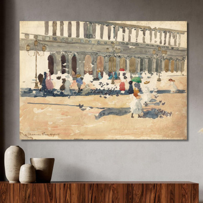 Caffè Florian A Venezia Maurice Prendergast mpr8 quadro stampato su tela