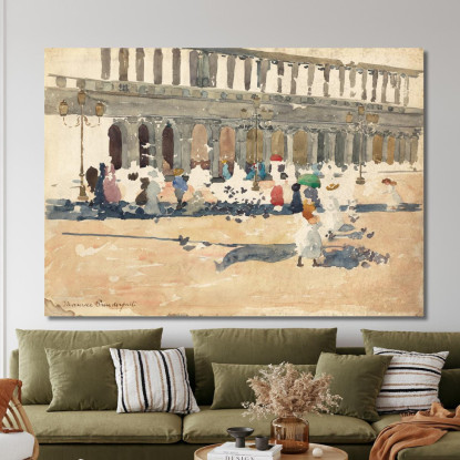 Caffè Florian A Venezia Maurice Prendergast mpr8 quadro stampato su tela