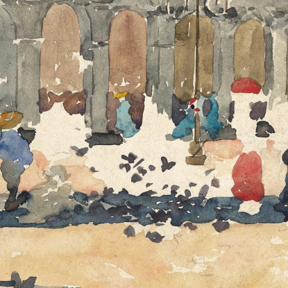 Caffè Florian A Venezia Maurice Prendergast mpr8 quadro stampato su tela