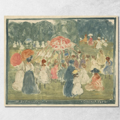 Central Park 3 Maurice Prendergast mpr10 quadro stampato su tela